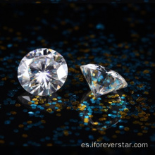 Diamante de moissanite de corte brillante redondo